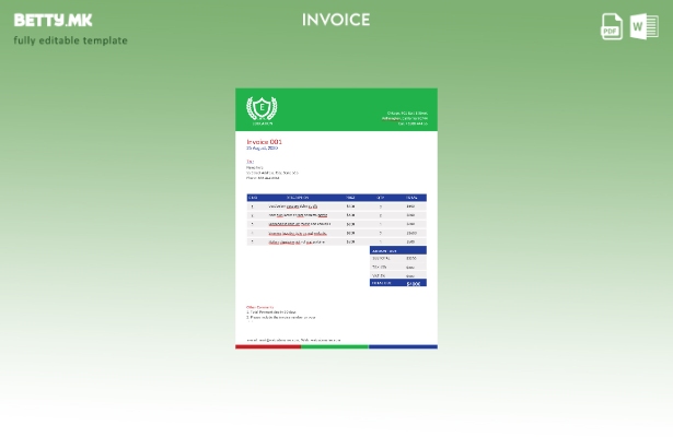 модерен стил Шаблон за образовна фактура